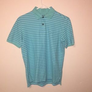 Mens IZOD Polo Striped Blue Size S